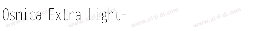Osmica Extra Light字体转换
